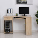 Scrivania da Ufficio ad Angolo Porta PC 120x70x75 cm in Legno 