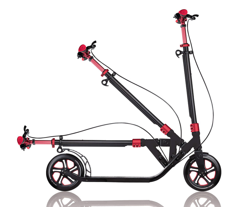 Monopattino 2 Ruote in Alluminio Globber One Nl 230 Ultimate Nero e Rosso