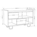 Scarpiera Panca 83,5x35,5x53,5 cm in MDF Troy Grigio