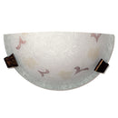 Applique 1xE27 Ganci Marrone Vetro Screpolato Ambra-Verde E-Energy Ambra