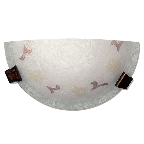 Applique 1xE27 Crochets Verre Craquelé Marron Ambre-Vert E-Energy Ambre sconto