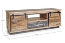 Mobile Basso 2 Ante 1 Cassetto Tudor in Legno