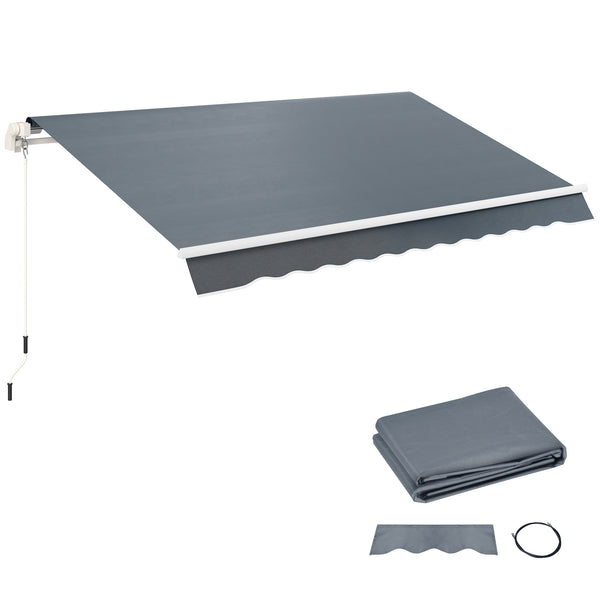 prezzo Telo di Ricambio Tenda Parasole Retrattile 282x250 cm in Poliestere Anti UV 50+ Grigio