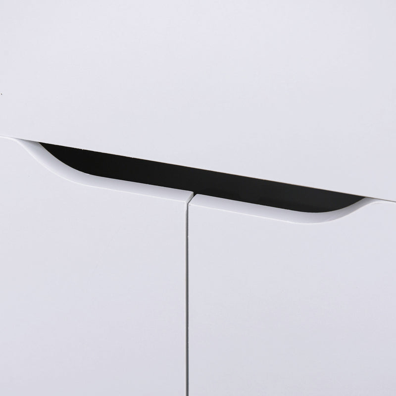 Scrivania Angolare con Libreria 140x117x76 cm con Armadietto e Cassetto color Legno e Bianco   