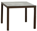 Tavolo Quadrato da Giardino 80x80c in Polyrattan Friuli Noce
