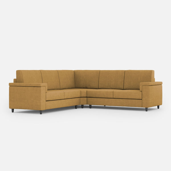 prezzo Divano Angolare 5 Posti 226x226x85 cm Marrak in Tessuto Ocra