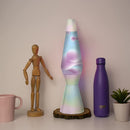 Lampada Lava Lamp 40cm Rainbow Dream Base Colori Pastello Magma Rosa