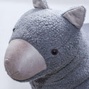 Sgabello Pouf Poggiapiedi per Bambini 68x35x38-53 cm Lama Grigio Divina Home