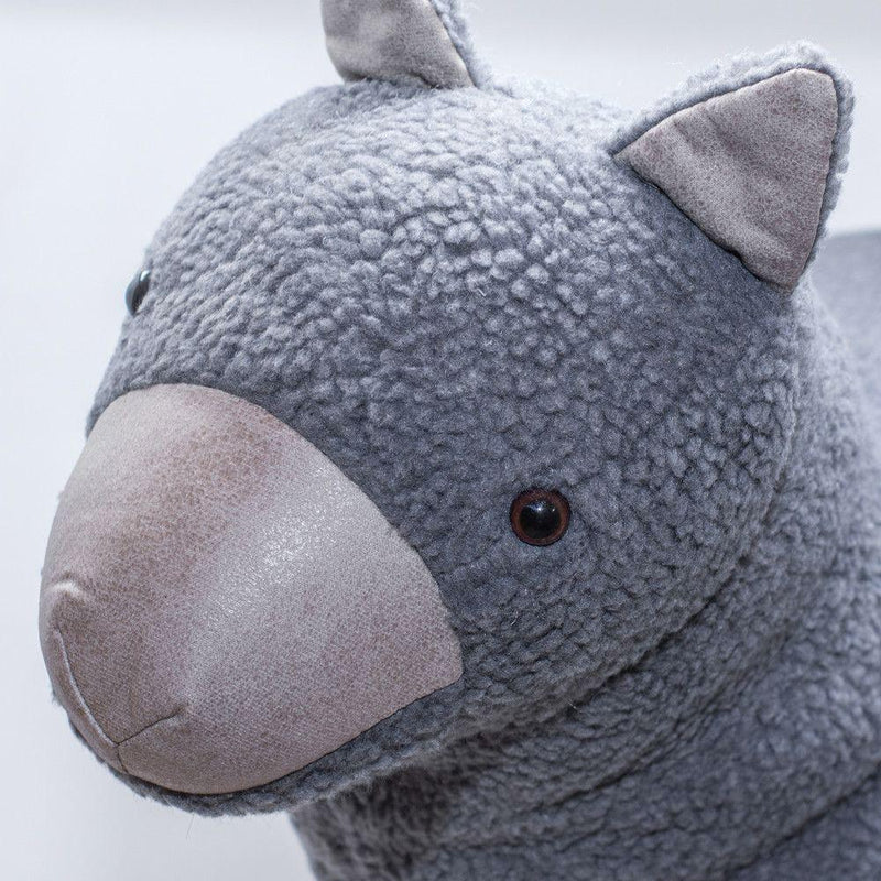 Sgabello Pouf Poggiapiedi per Bambini 68x35x38-53 cm Lama Grigio Divina Home