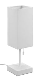 Lampada da Tavolo da Interno Attacco E14 in Metallo Bianco Opaco