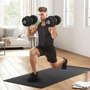 Set 2 Manubri da 25Kg Totali con 12 Dischi in Acciaio e PU Nero    