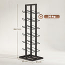 Cantinetta Vini Portabottiglie da Terra 31x23x84,5 cm Capienza per 12 Bottiglie in Metallo Nero      