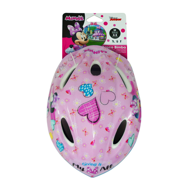 Casco per Bambina Misura 52-56 cm con Fori di Aerazione con Licenza Disney Minnie