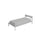 Surmatelas matelassé rembourré avec élastiques en microfibre blanche Différentes tailles