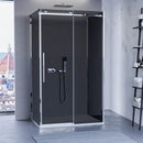 Box Doccia 3 Lati 1 Anta Scorrevole in Cristallo Fumè 8mm H195 Bonussi Alina Varie Misure