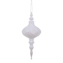 Set 12 Palline Decorative per Albero di Natale con Punta H19,8 cm Bianco