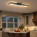 Lampada LED a Soffitto 70x30 cm Dimmerabile 3000-6000K con Telecomando e Interruttore Nero      