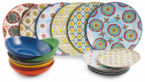 Service De Table En Porcelaine 18 Pièces Villa d'Este Maison Tivoli Bazar sconto