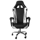 Sedia da Gaming Ergonomica 64x53x122-133 cm con Supporto Lombare e Poggiatesta in Similpelle Bianco
