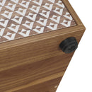 Libreria Mobiletto 9 Scomparti 5 Ante 88.8x29x90.5 cm in Legno MDF Effetto Naturale