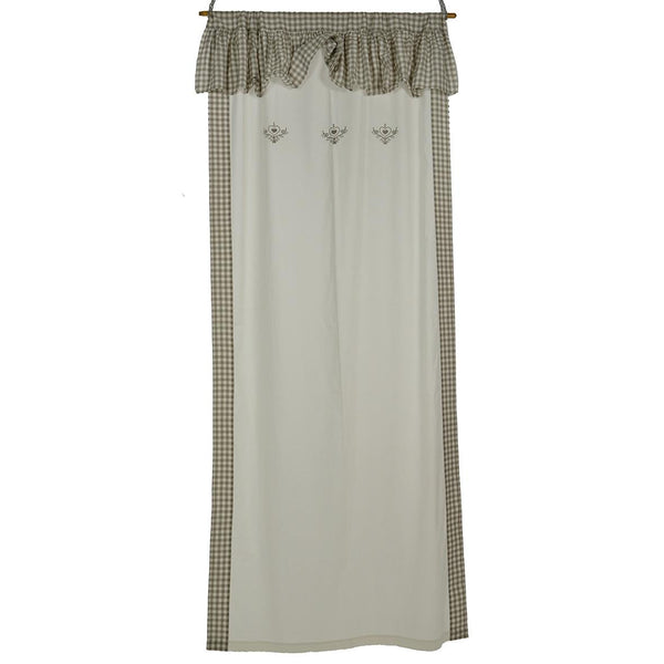 prezzo Rideau en tissu coeur simple avec cantonnière cm 140x300