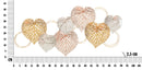 Pannello da Muro Hearts 91x2,5x39,5 cm in Ferro 