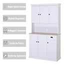 Mobile Dispensa da Cucina 101x39x180 cm  Bianco e Rovere