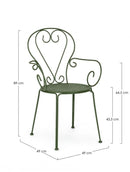 Sedia da Giardino 49x49x89h cm con Braccioli Etienne Forest