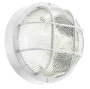 Plafoniera applique tonda E27 con griglia tartaruga bianca e campana in vetro