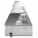 Espositore a Bagnomaria per Ristoranti Pizzerie con 5 Vaschette in Acciaio Inox