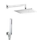 Kit Soffione Doccia Quadrato 2 Vie 30x30 cm in Ottone Estro Quadro 30