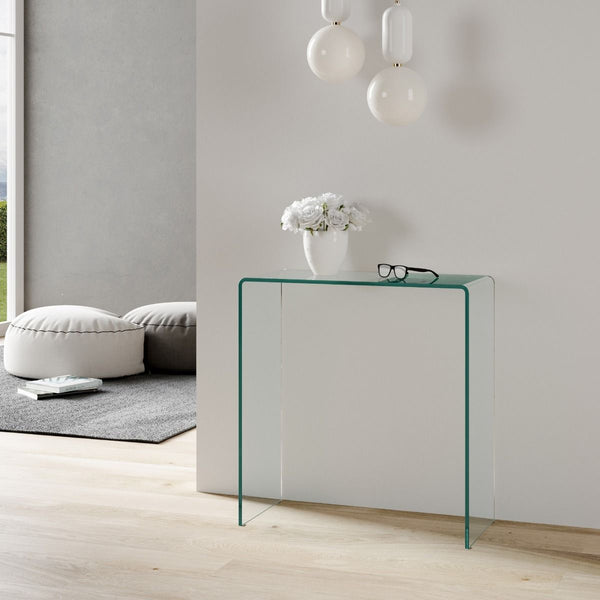 Console en verre fixe H76x35x80cm Steasy Transparent prezzo