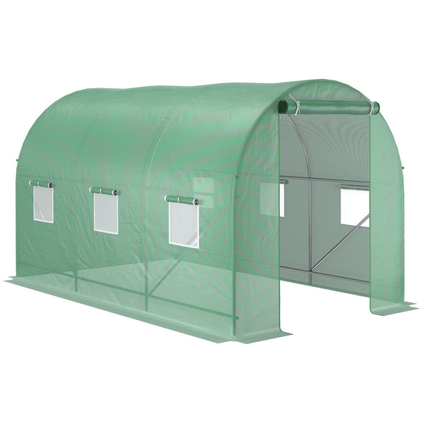 Serre avec toit en PE arrondi 3,5x2x2m sconto
