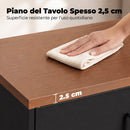 Credenza in Metallo 65x35x106 cm con 2 Ante e Ripiano Regolabile Nero      