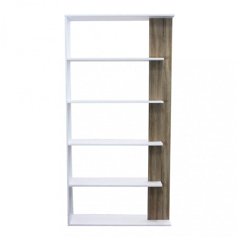 Libreria Alisha 90x23,5x180 h cm in Truciolare bilaminato Bianco