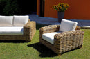 Set Salotto da Giardino in Rattan Divano 2 Poltrone e Tavolino Vorghini Bangalore