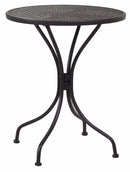 Tavolo da Giardino Rotondo in Acciaio Ivrea Noce