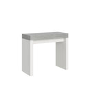 Consolle Allungabile 90-196x40x77 cm in Nobilitato Grigio e Bianco