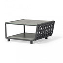Tavolino Galapagos 81x71x40 h cm in Alluminio Antracite