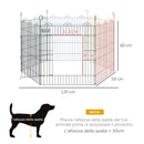 Recinto Recinzione per Cuccioli Cani 6pz 79x60 cm 