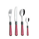 Servizio Set di Posate 24 pezzi in Acciaio Inox Eme Napoleon Perlato Bordeaux 8