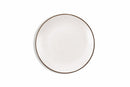 Set 6 Piatti Piani Ø26,7x3 cm in Gres Villa d'Este Home Tivoli Kora Light Bianchi