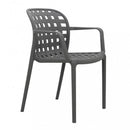 Sedia da Giardino Sharon 58x57,5x82,5 h cm in Polipropilene Grigio chiaro
