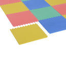 Tappeto Puzzle in EVA per Bambini Antiscivolo 16 Pezzi Multicolori 63.5x63.5x2 cm 