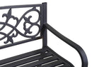 Panca da Giardino 124x57x78 cm in Ferro Antracite