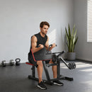 Panca per Curl Bicipiti con Seduta e Appoggio per Gomiti Regolabili Supporto per Pesi in Acciaio Nero      