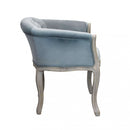 Poltrona Coreen in Velluto Grigio 61x61x71 h cm in Legno Grigio