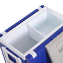 Set Tavolo da Campeggio con Box Refrigerante e 2 Sedie Pieghevoli 