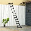 Scala Pieghevole 370x61x11 cm in Alluminio Nera
