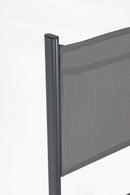 Set 4 Sedie da Giardino 46x58x80 cm in Acciaio e Textilene Martinez Antracite